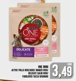 Al Discount Purina One Mini Delicate Salmone Riso offerta