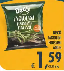 Deco Supermercati Decò fagiolini finissimi offerta