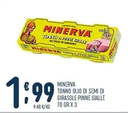 Gruppo Pascar Minerva tonno olio di semi di girasole pinne gialle offerta