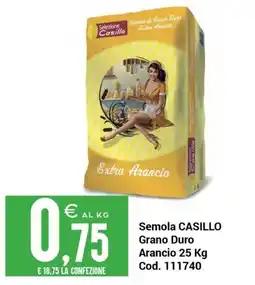 Centro Cash Semola CASILLO Grano Duro Arancio offerta