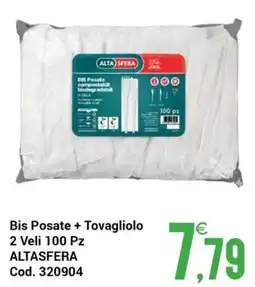 Centro Cash Bis Posate + Tovagliolo ALTA SFERA offerta
