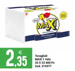Centro Cash Tovaglioli MAXI 1 Velo offerta