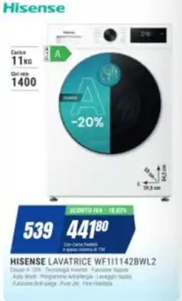Leonardelli Hisense lavatrice wf11142bwl2 offerta