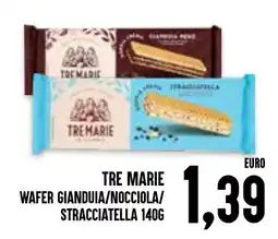 Al Discount Tre Marie wafer gianduia/noccioia/stracciatella offerta
