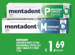 Deco Supermercati Mentadent dentifricio white system offerta