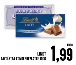 Al Discount Lindt Tavoletta Fondente/Latte offerta