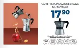 Elettrosintesi Caffettiera induzione 3 tazze La J Espresso offerta