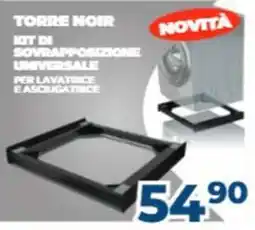 Elettrosintesi Torre Noir kit di sovrapposizione universale per lavatrice e asciugatrice offerta