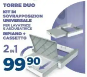 Torre duo kit di sovrapposizione universale per lavatrice e asciugatrice