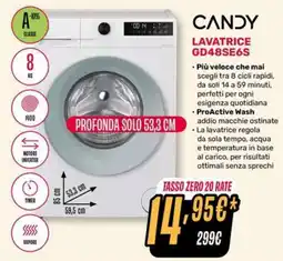 Fiducia & Convenienza Candy lavatrice GD48SE6S offerta