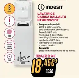 Fiducia & Convenienza Indesit lavatrice carica dall'alto BTWB7251PIT offerta