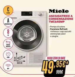 Fiducia & Convenienza Miele Asciugatrice a condensazione TWC640WP offerta