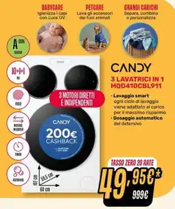 Fiducia & Convenienza Candy 3 lavatrici in 1 offerta