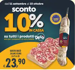 Deco Superstore Gusto Decò Salame Felino I.G.P. offerta