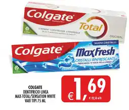 Deco Superstore Colgate dentifricio linea max-total/sensation white offerta