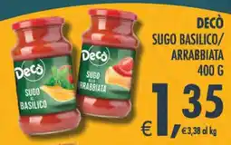 Deco Iperstore Decò Sugo al basilico offerta