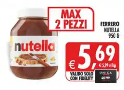 Deco Supermercati Ferrero Nutella offerta