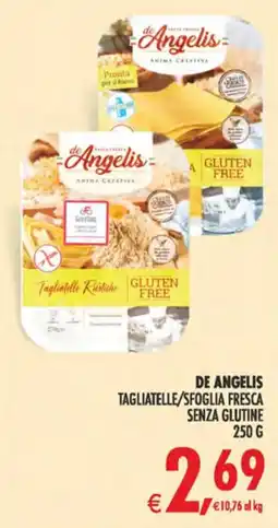 Deco Supermercati De Angelis Tagliatelle/Sfoglia Fresca Senza Glutine offerta