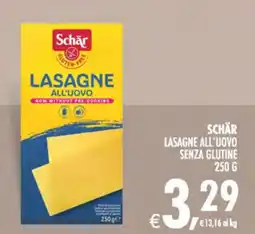 Deco Supermercati Schär Lasagne all'uovo senza glutine offerta