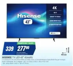Leonardelli Hisense TV LED 43" 43A69S offerta
