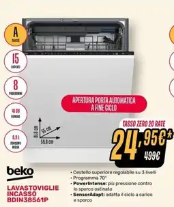 Fiducia & Convenienza Beko Lavastoviglie incasso offerta
