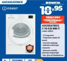 Elettrosintesi Asciugatrice Indesit offerta