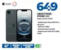 Elettrosintesi Smartphone iPhone 16 E offerta
