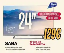 Fiducia & Convenienza SABA TV LED HD SA24S89VDA offerta