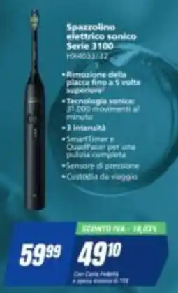 Leonardelli Spazzolino elettrico sonico Serie 3100 offerta