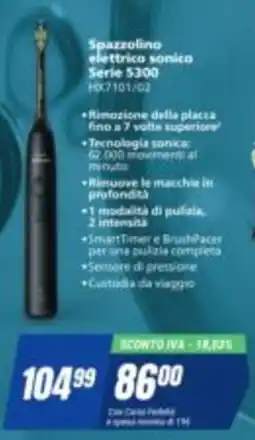 Leonardelli Spazzolino elettrico sonico Serie 5300 offerta
