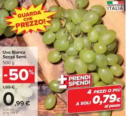 Carrefour Iper Uva Bianca Senza Semi offerta