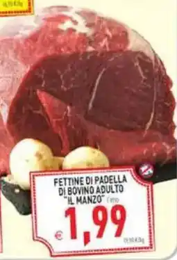 Pim Supermercati Fettine di padella di bovino adulto il manzo offerta