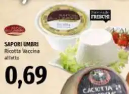 Emi Supermercati Sapori umbri Ricotta Vaccina offerta