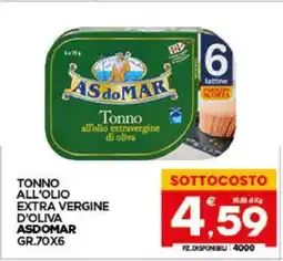 Eurospar TONNO ALL'OLIO EXTRA VERGINE D'OLIVA offerta