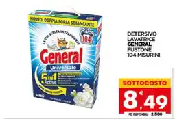 Eurospar DETERSIVO LAVATRICE GENERAL FUSTONE 104 MISURINI offerta