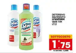 Eurospar DETERSIVO PAVIMENTO LYSOFORM offerta