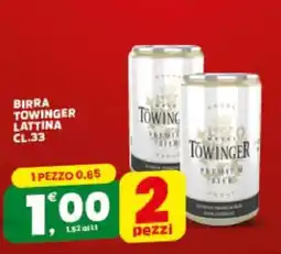 Eurospar BIRRA TOWINGER LATTINA CL.33 offerta