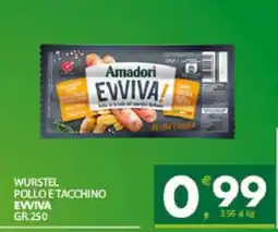Eurospar WURSTEL POLLO E TACCHINO EVVIVA offerta