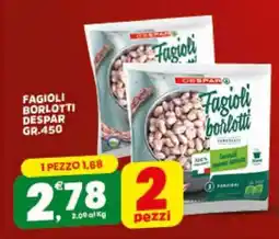 Eurospar FAGIOLI BORLOTTI DESPAR GR.450 offerta