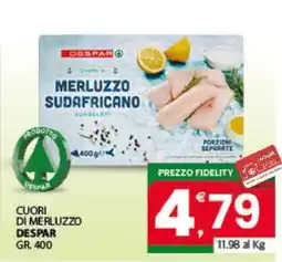 Eurospar Cuori di merluzzo DESPAR offerta
