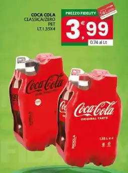 Eurospar COCA COLA CLASSICA/ZERO PET offerta