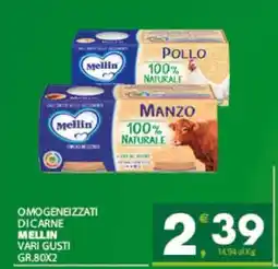 Eurospar OMOGENEIZZATI DI CARNE MELLIN offerta
