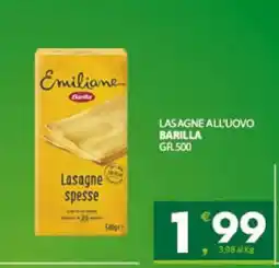 Eurospar LASAGNE ALL'UOVO offerta