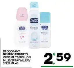 Eurospar DEODORANTI NEUTRO ROBERT'S offerta