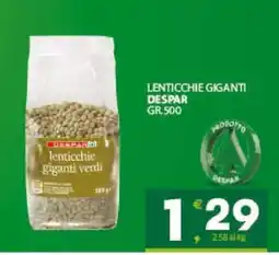 Eurospar Lenticchie giganti DESPAR offerta