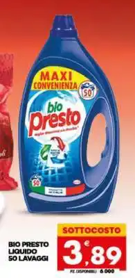 Eurospar BIO PRESTO LIQUIDO 50 LAVAGGI offerta