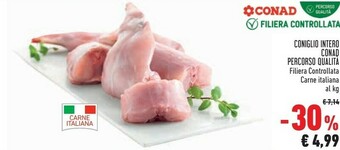 Conad Coniglio intero offerta