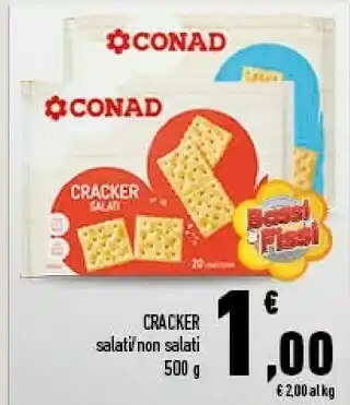 Conad Cracker salati / non salati offerta