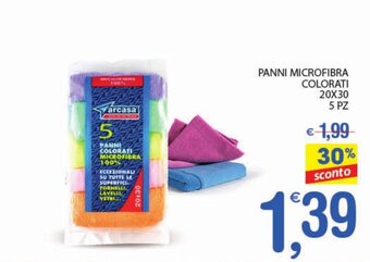 Qui Discount Panni Microfibra Colorati 20x30 5 pz offerta