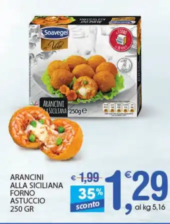 Qui Discount Soavegel Arancini Alla Siciliana Forno Astuccio 250gr offerta